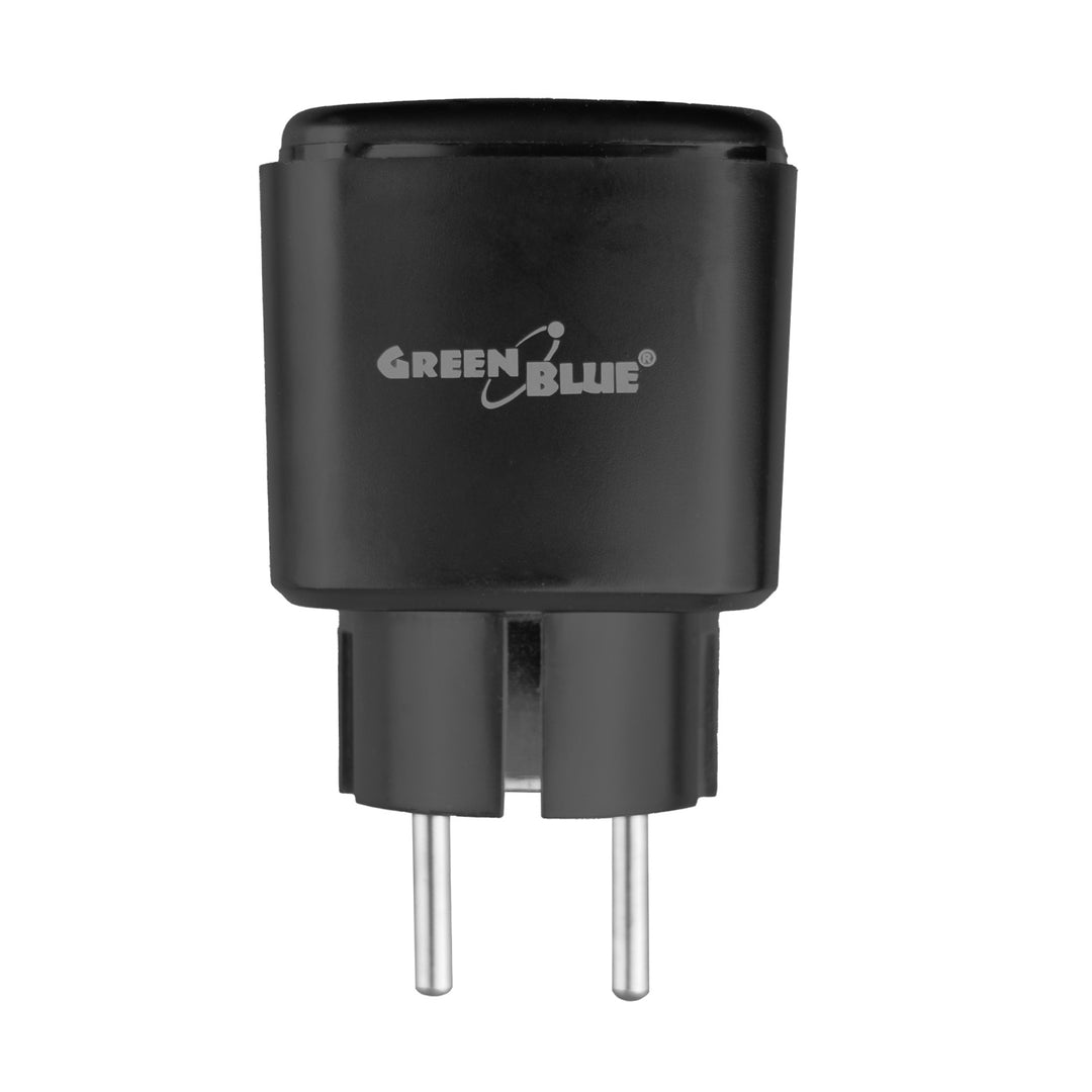 GreenBlue Remote-Controlled WiFi Outlet, Android/iOS/Alexa/Google Home, Timer, Wattmeter, Max 16A/3840W, GB735 B