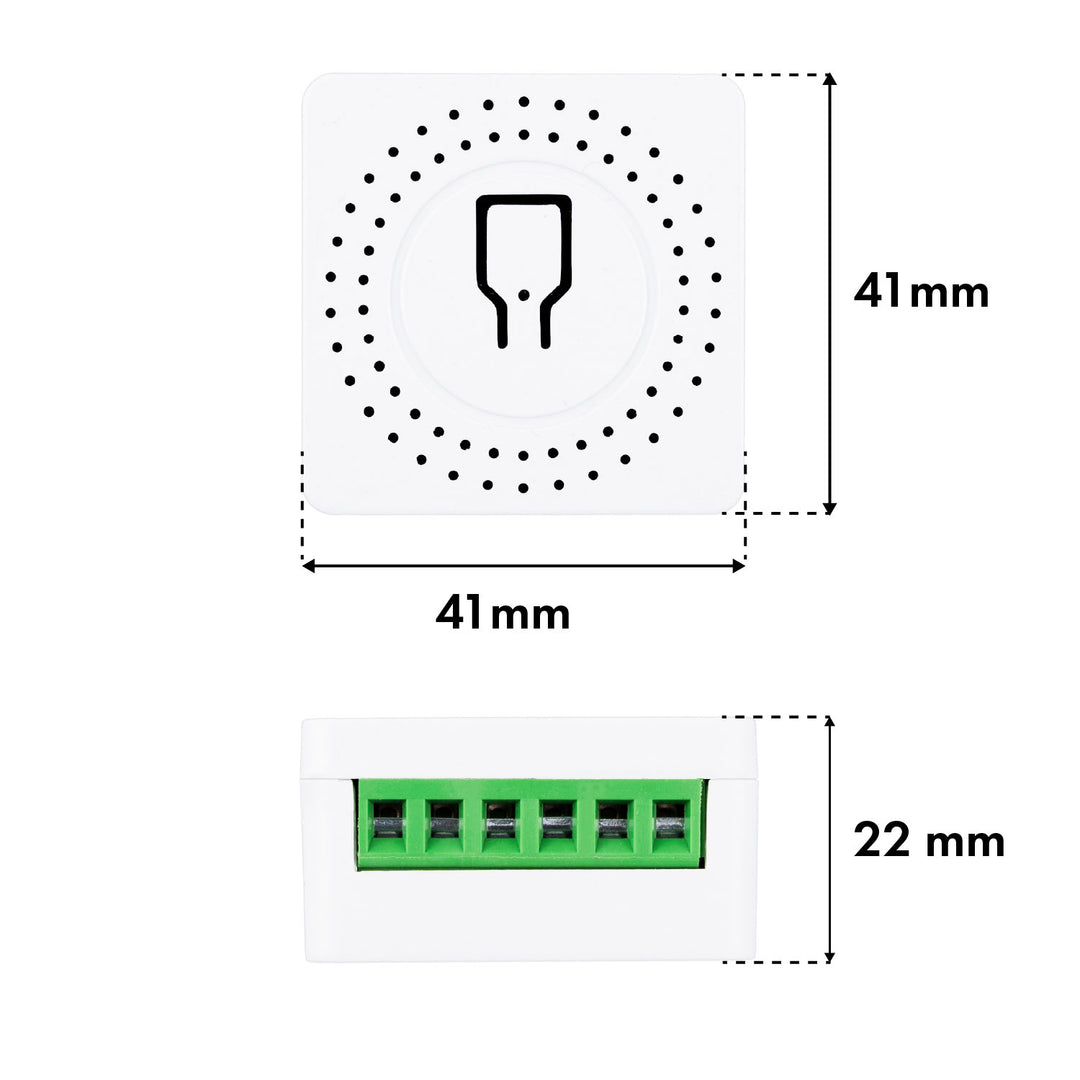 GreenBlue Flush-Mount WiFi Relay, Android/iOS/Alexa/Google Home, 100–240 V AC, 50/60 Hz, max. 16 A, for 150 W LEDs, GB739