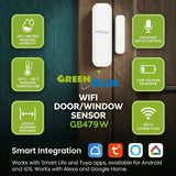 GreenBlue Wireless Reed Switch / WiFi Door/Window Sensor, Android/iOS, 3.0V DC, LR03x2, GB479 W