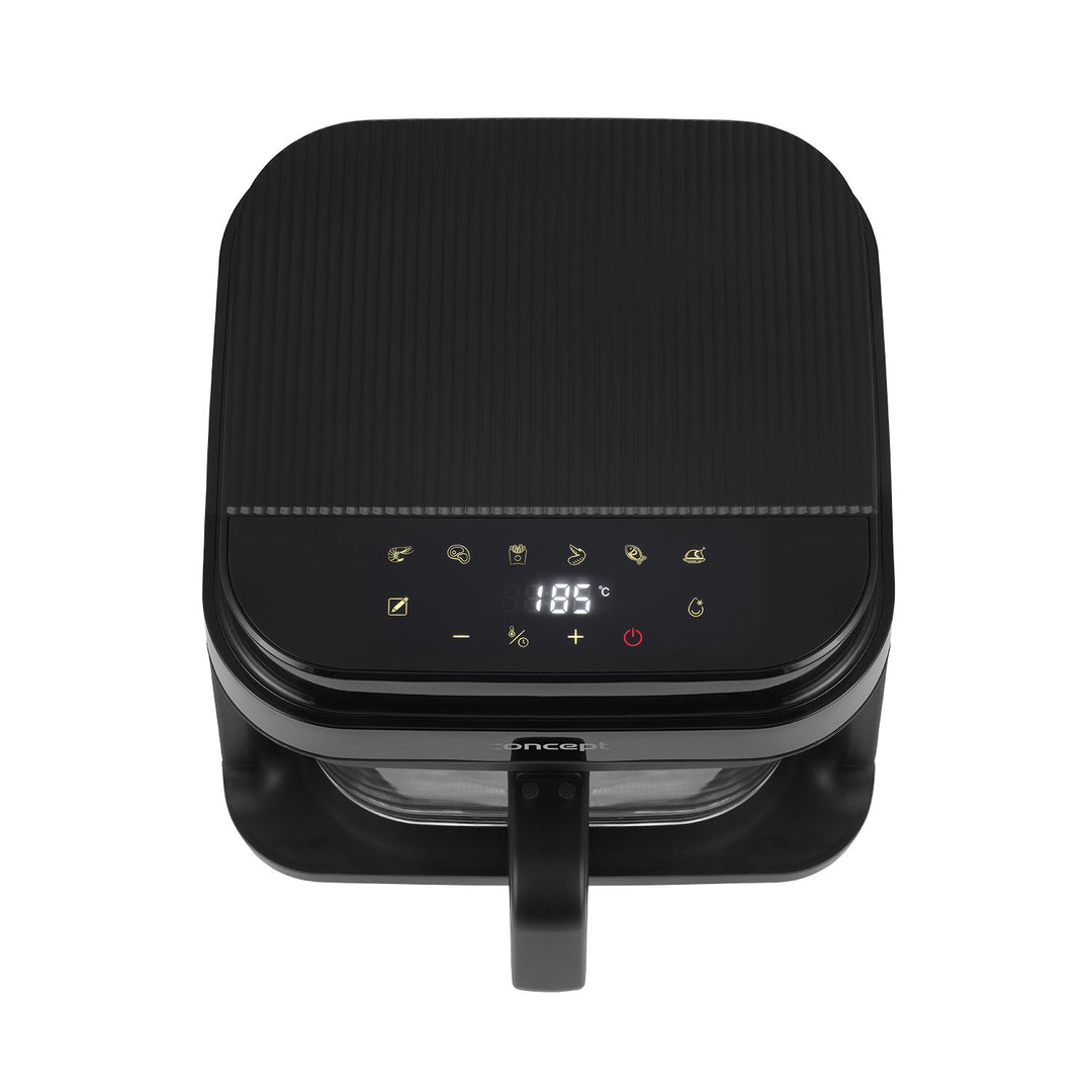 Concept Glass&Fast oil-free fryer, 5.5L capacity, 7 programs, touchscreen LED display, healthy frying mode, glass container, FR5500