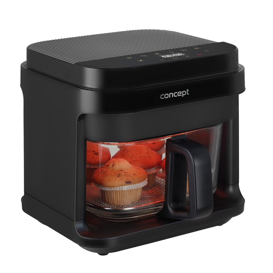 Concept Glass&Fast oil-free fryer, 5.5L capacity, 7 programs, touchscreen LED display, healthy frying mode, glass container, FR5500