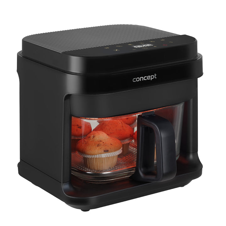 Concept Glass&Fast oil-free fryer, 5.5L capacity, 7 programs, touchscreen LED display, healthy frying mode, glass container, FR5500