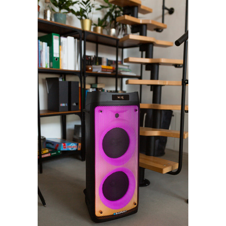 Blaupunkt Party Box speaker, LED lighting, Bluetooth, USB and AUX, FM radio, karaoke function, remote control, PB08DB