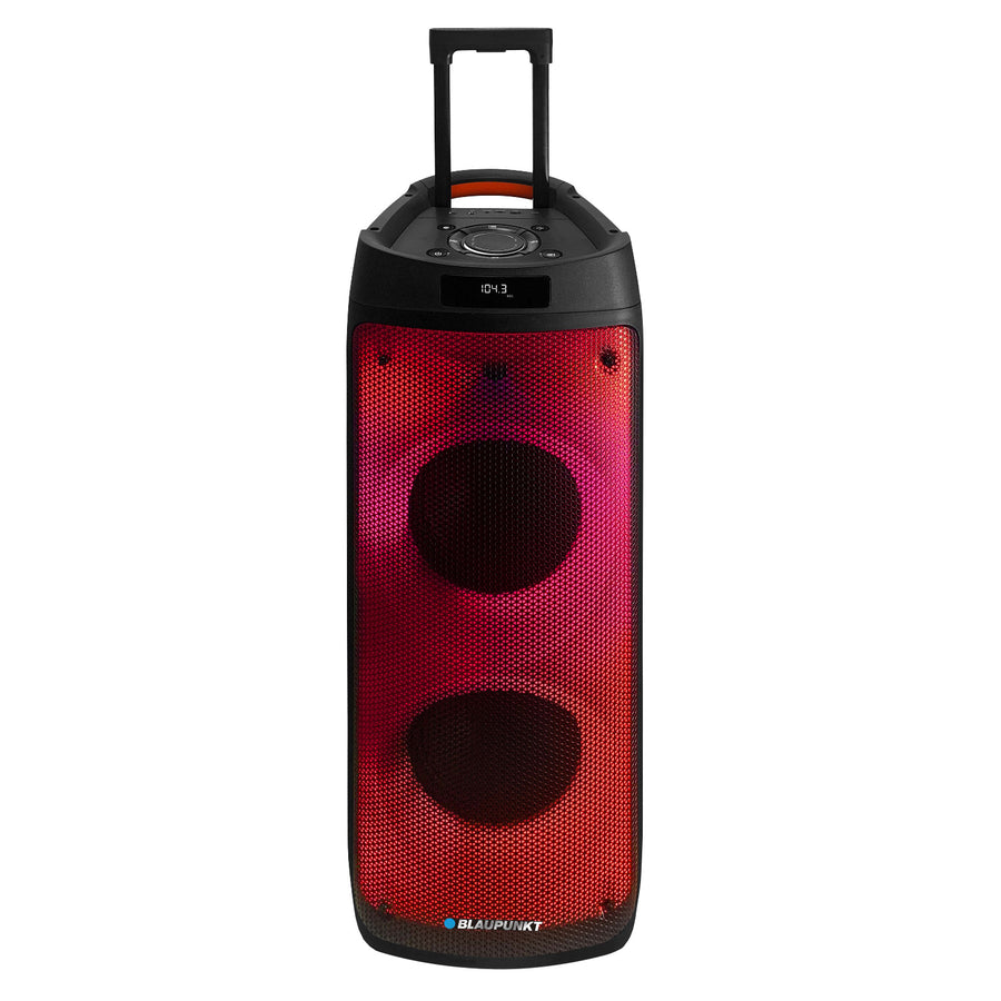 Blaupunkt Party Box speaker, LED lighting, Bluetooth, USB and AUX, FM radio, karaoke function, remote control, PB08DB