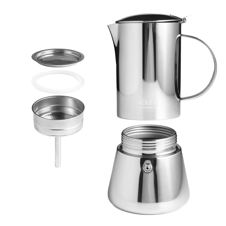 Adler coffee maker, espresso coffee maker, capacity 620 ml, silver steel color, AD 4417