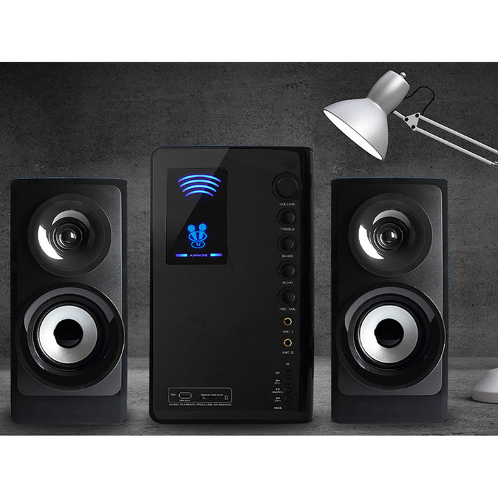 Tracer 2.1 speaker set, Bluetooth 5.1, 35W power output, FM radio, remote control, Tumba BT