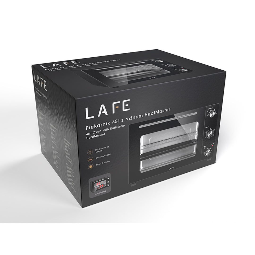 Lafe electric oven, 48 l capacity, 1800 W power, convection, HeatMaster