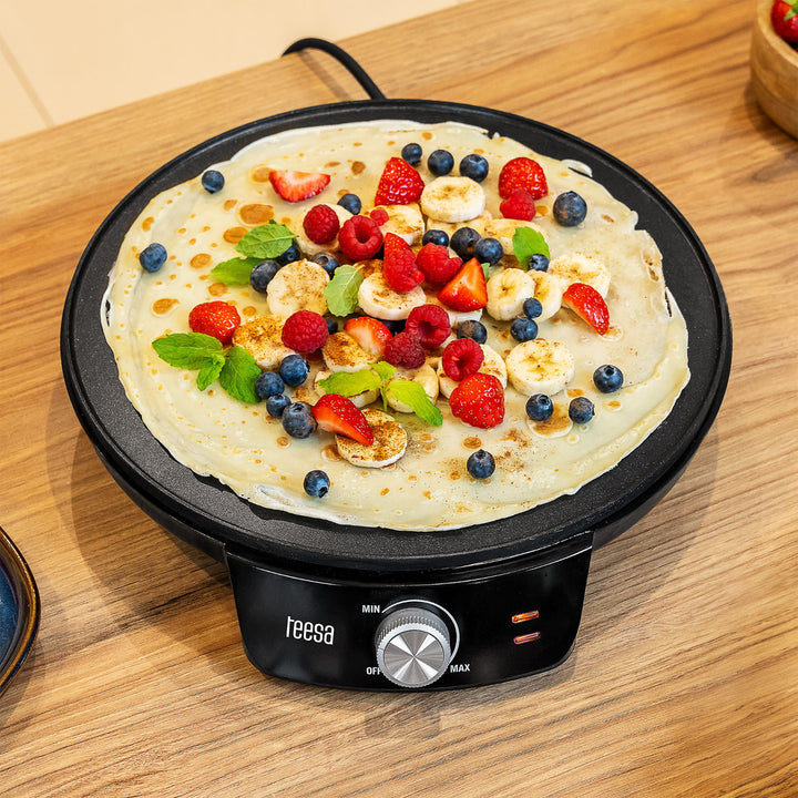 Teesa pancake maker, electric pancake pan, plate diameter 30 cm, power 1200 W, TSA3235