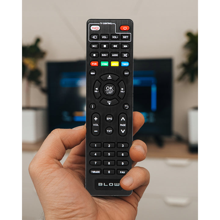 Blow DVB-T/T2 tuner, H.265, 6000FHD, Timeshift function, multiple languages, media player function, USB port, 77-077#