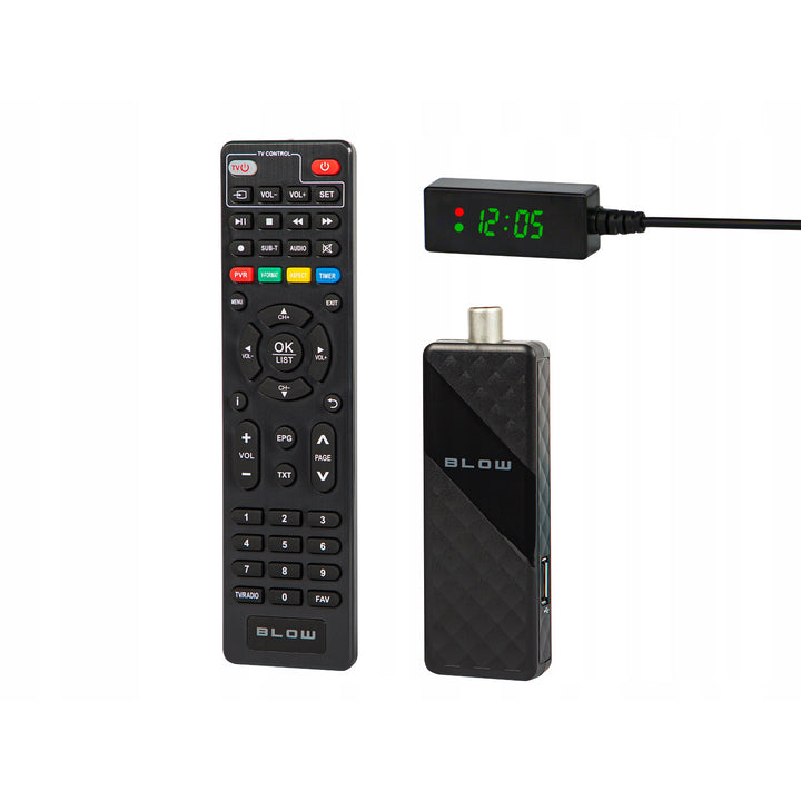 Blow DVB-T/T2 tuner, H.265, 6000FHD, Timeshift function, multiple languages, media player function, USB port, 77-077#