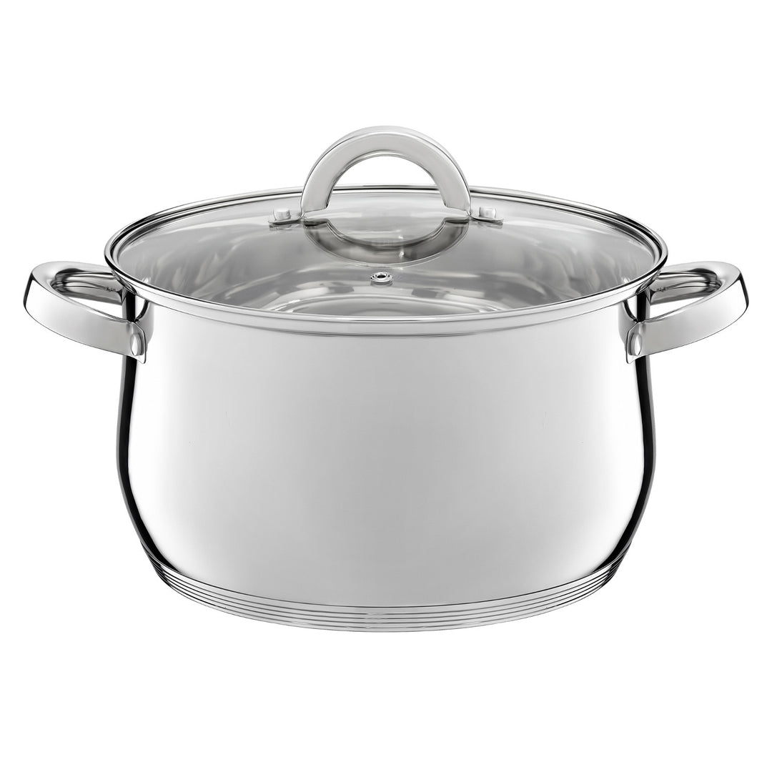 Ambition cookware set, stainless steel, 8 pieces, thick bottom, Berry