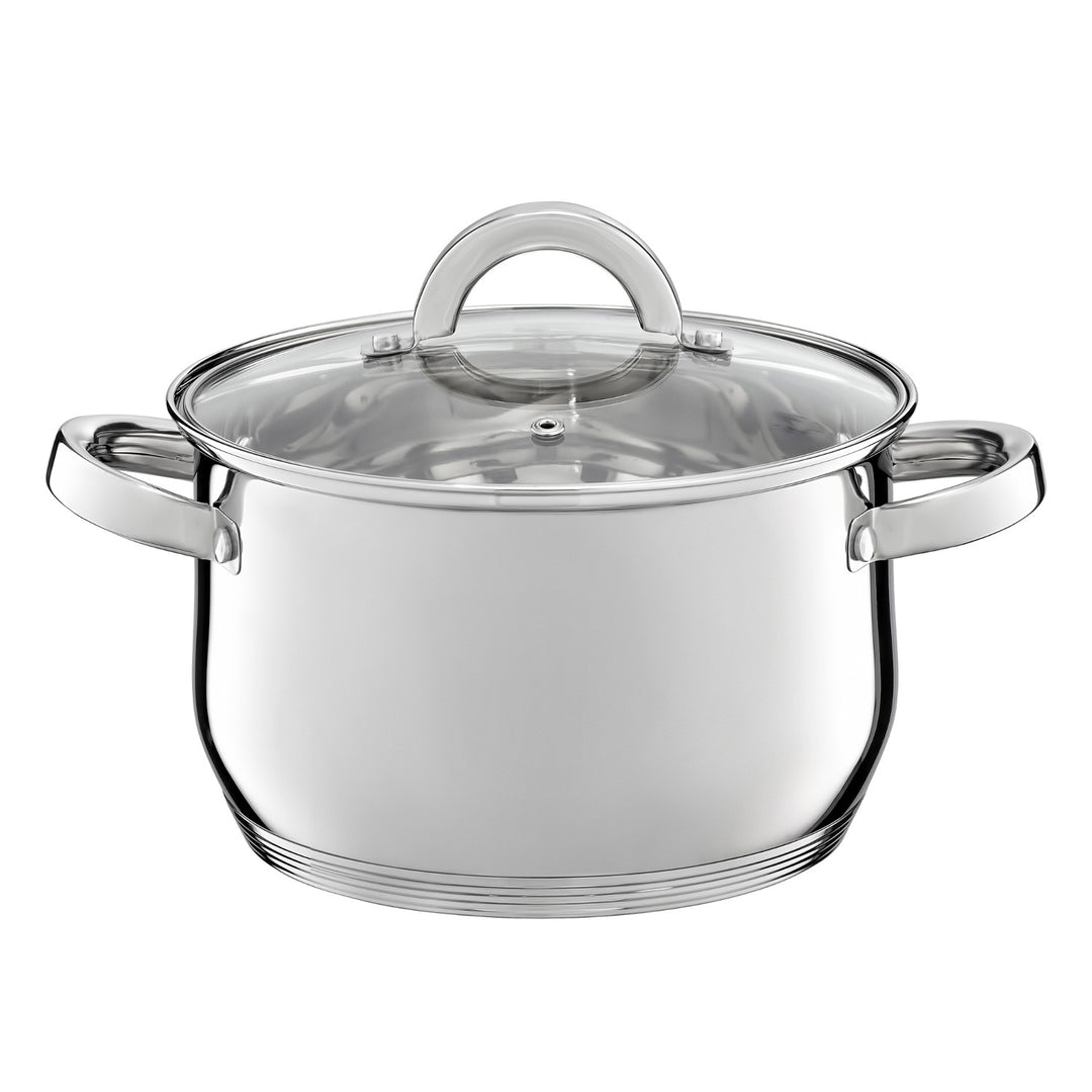 Ambition cookware set, stainless steel, 8 pieces, thick bottom, Berry