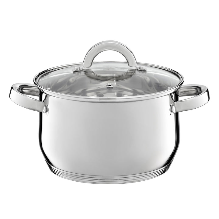 Ambition cookware set, stainless steel, 8 pieces, thick bottom, Berry