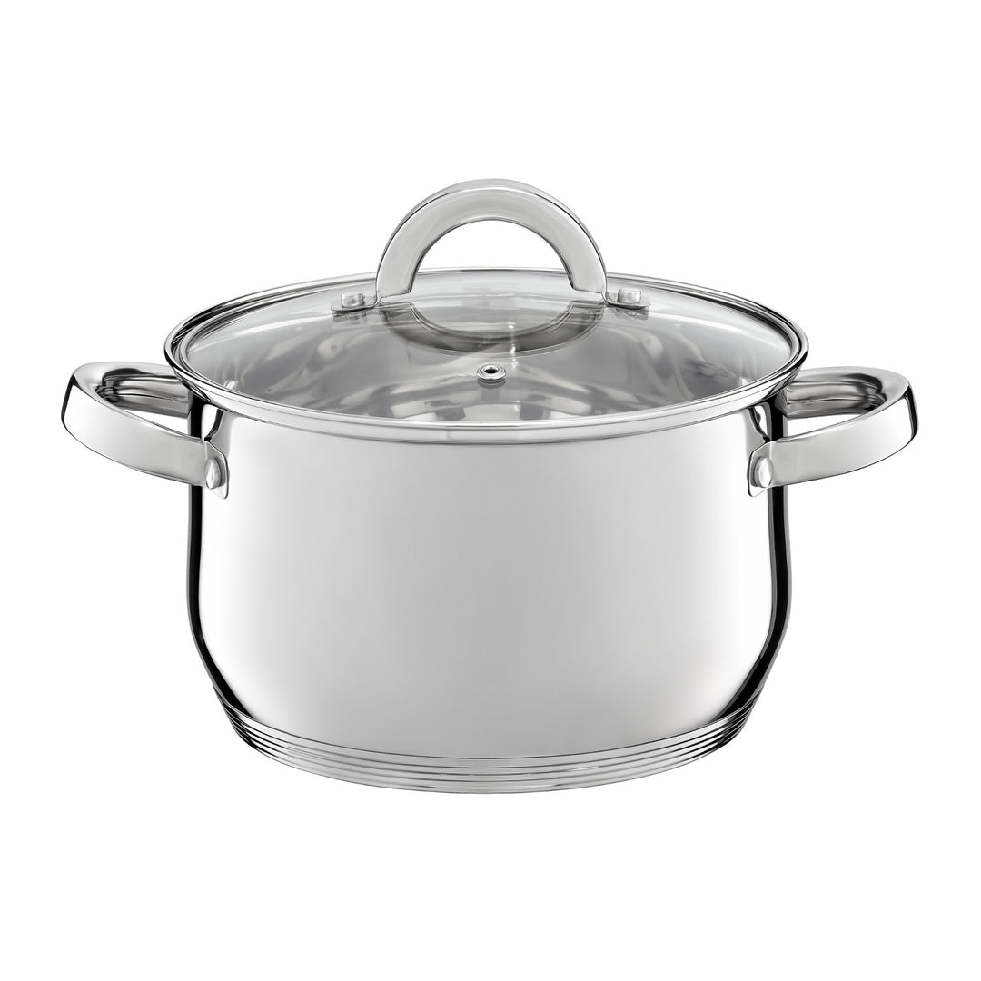 Ambition cookware set, stainless steel, 8 pieces, thick bottom, Berry