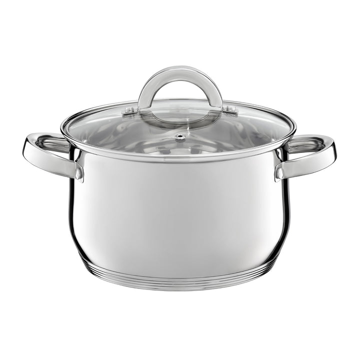 Ambition cookware set, stainless steel, 8 pieces, thick bottom, Berry