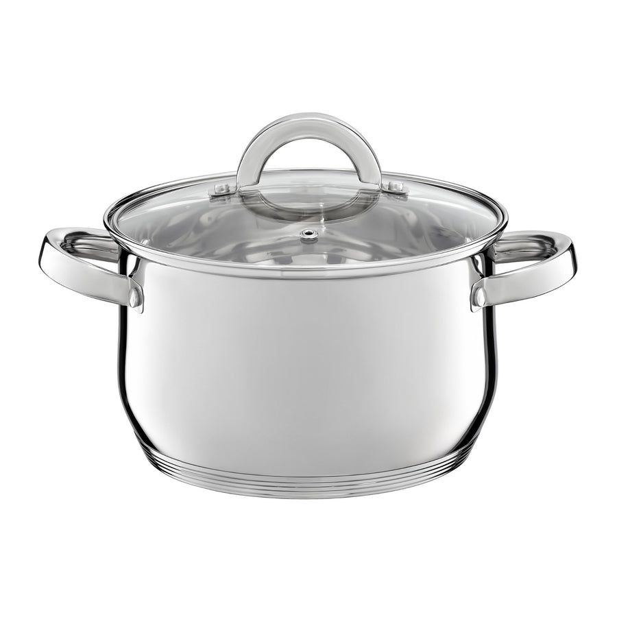 Ambition cookware set, stainless steel, 8 pieces, thick bottom, Berry