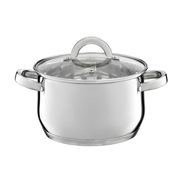 Ambition cookware set, stainless steel, 8 pieces, thick bottom, Berry