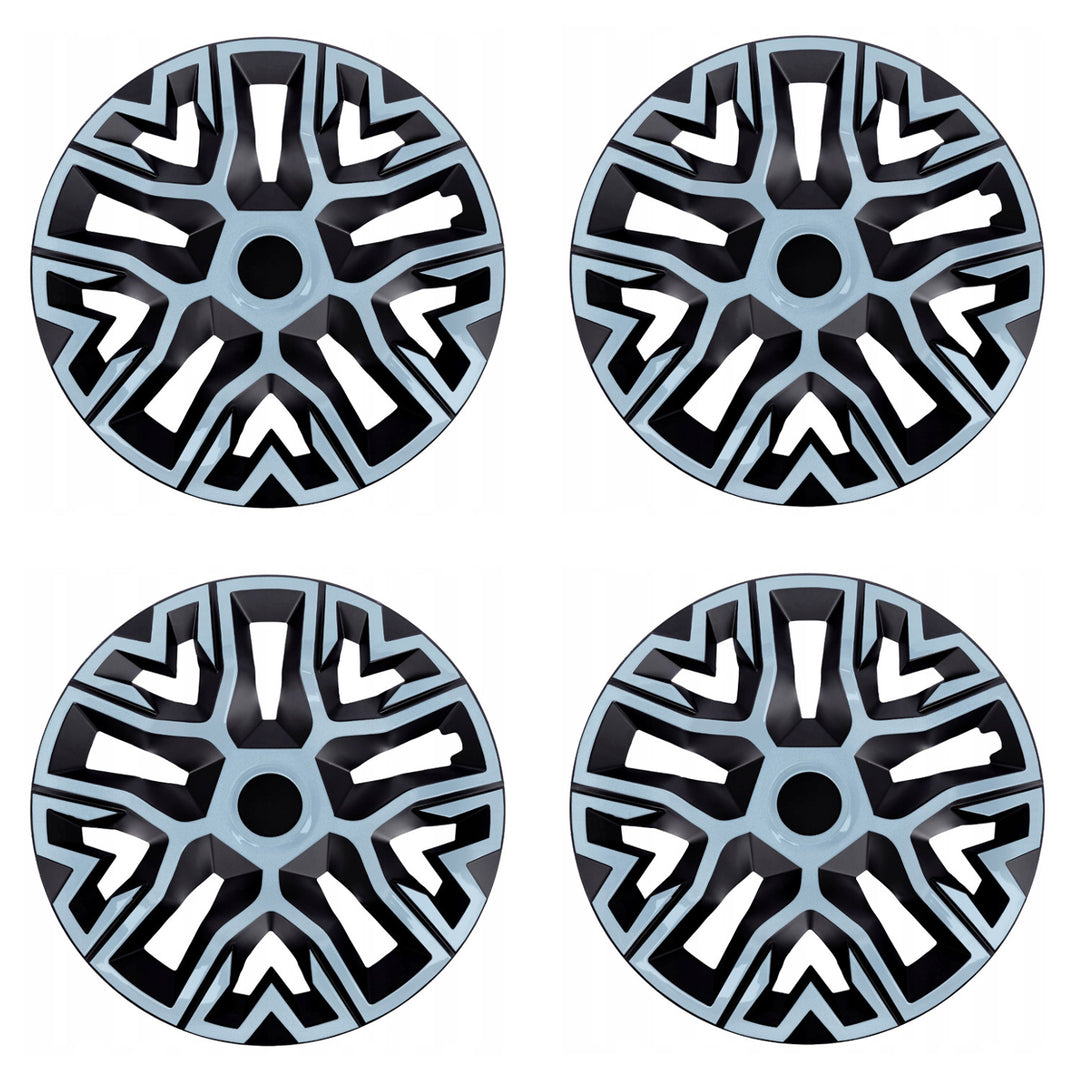 Universal wheel covers 14'' NRM The Best Bicolor azure/black 4 pieces