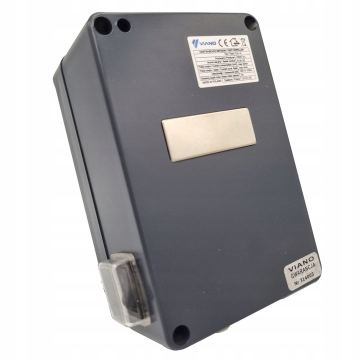 Viano rodent, martens, mice, and rat repeller, ultrasonic generator, two speakers, Waterstrob