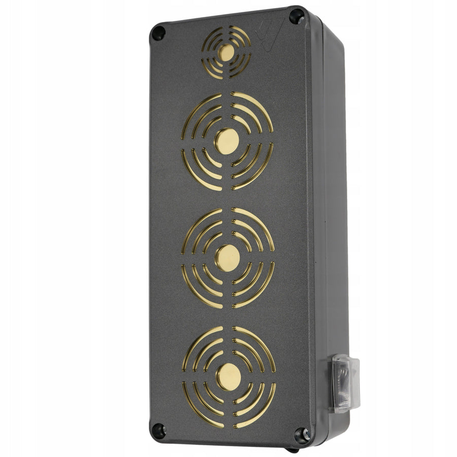 Viano rodent, martens, mice, and rat repeller, four ultrasonic emitters, 4Ah Li-ion battery, King