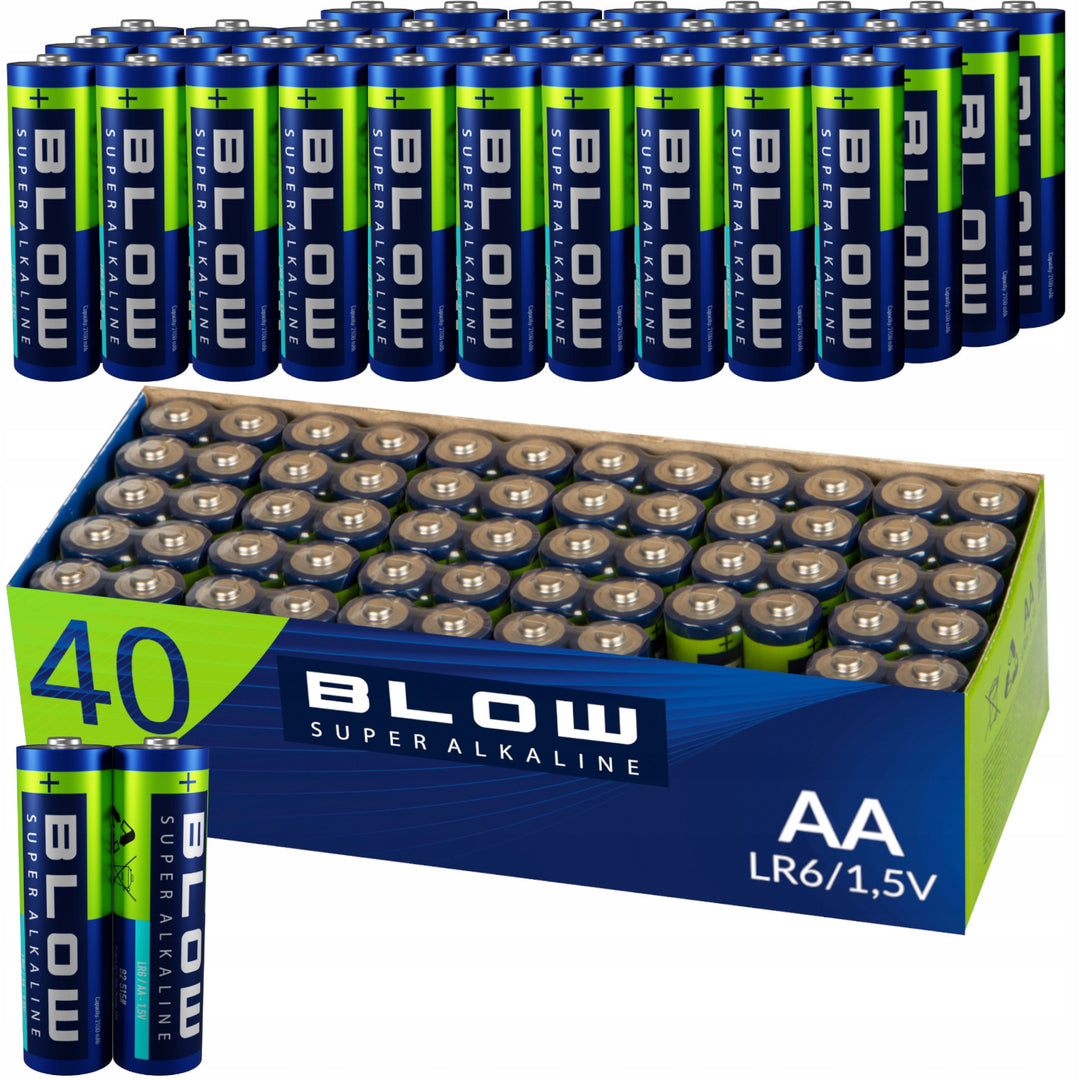 Alkaline AA Blow batteries, LR6, voltage 1.5V, set of 40 pieces