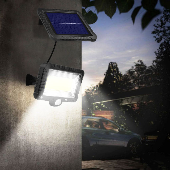 Solar LED floodlight with Maclean motion sensor, IP44, 5W, 400lm, 6000K, 1300 mAh lithium battery, 5.5V DC MCE438, 4 pieces