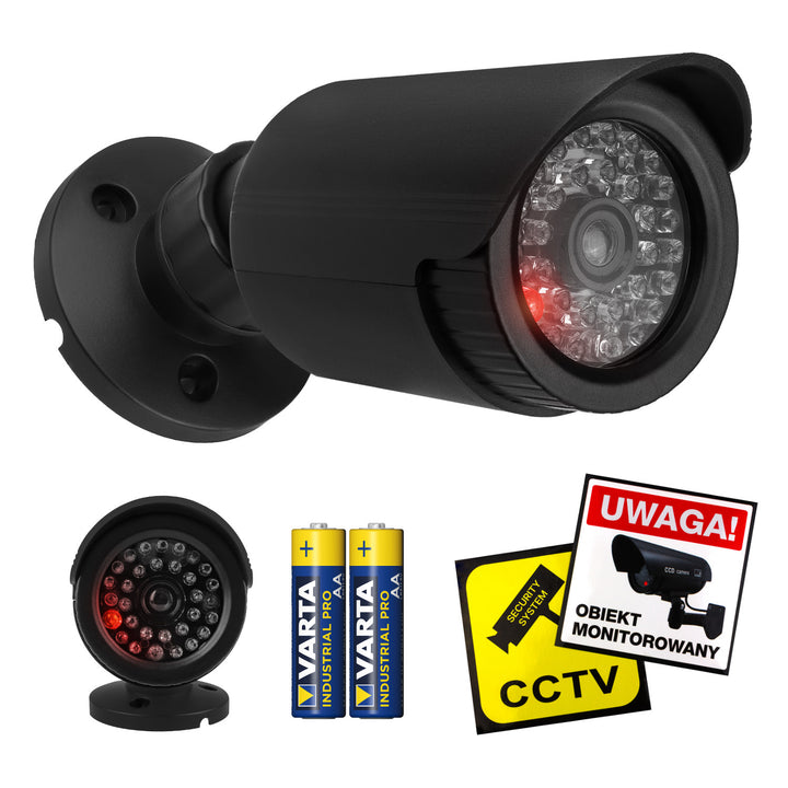Dummy tube camera, IR LEDs, black, 2xAA power supply (included), ABS, IR1800 B