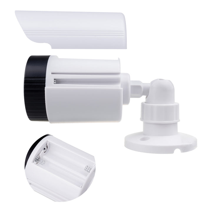 Dummy tube camera, IR LEDs, white, 2xAA power supply (included), ABS, IR1800 W