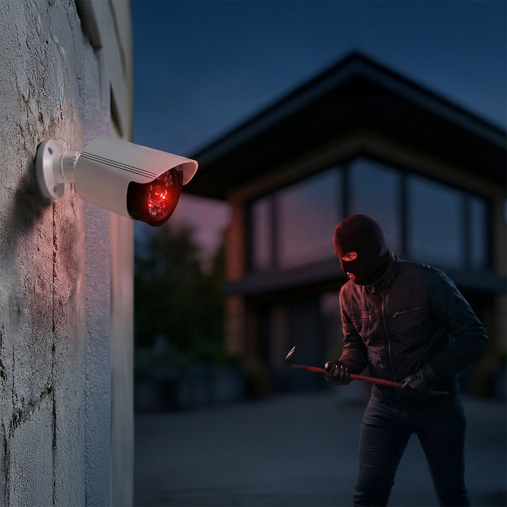 Dummy tube camera, IR LEDs, white, 2xAA power supply (included), ABS, IR1800 W