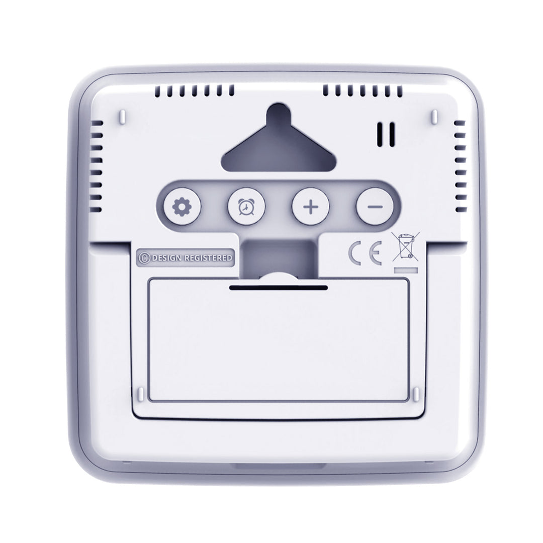 GreenBlue wireless weather station, temperature + humidity IN/OUT, clock + alarm + date, °C / °F selectable, range up to 60 m, GB169, 4x AAA battery