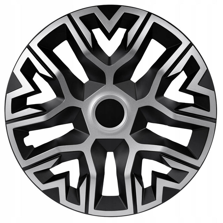 Universal hub cap 14'' NRM The Best Bicolor silver-black 1 piece