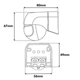 Maclean 12-24V PIR Motion Sensor, infrared, IP44, black, 12m range, max. load 60/120W, MCE623 B