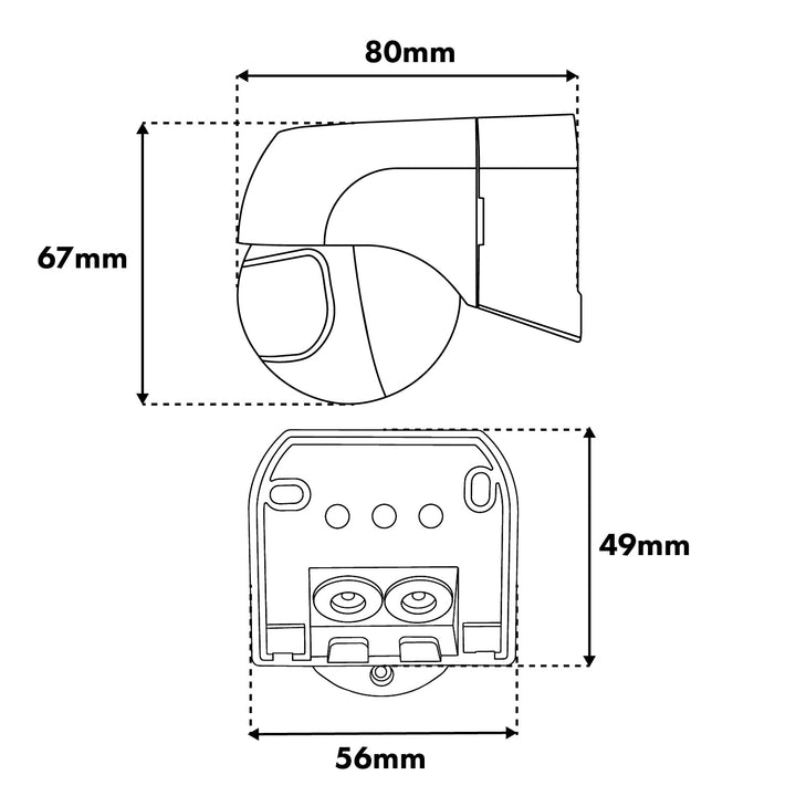 Maclean 12-24V PIR Motion Sensor, Infrared, IP44, White, 12m Range, Max. Load 60/120W, MCE623 W