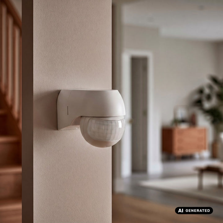 Maclean 12-24V PIR Motion Sensor, Infrared, IP44, White, 12m Range, Max. Load 60/120W, MCE623 W