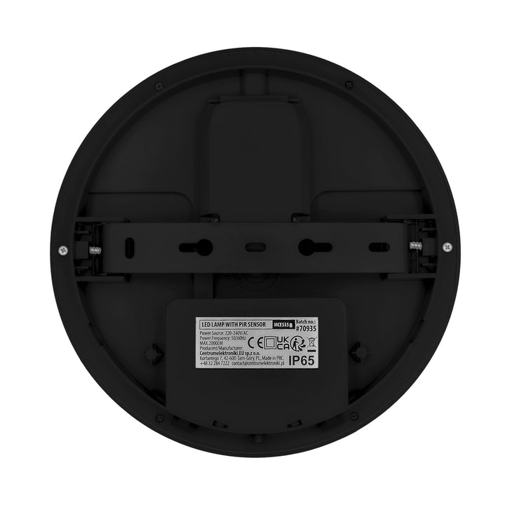 Maclean LED Light with Motion Sensor, PIR Sensor, Black, 10W/15W/18W, IP65, Color Temperature Adjustment 3000/4000/6000K, MCE535 B