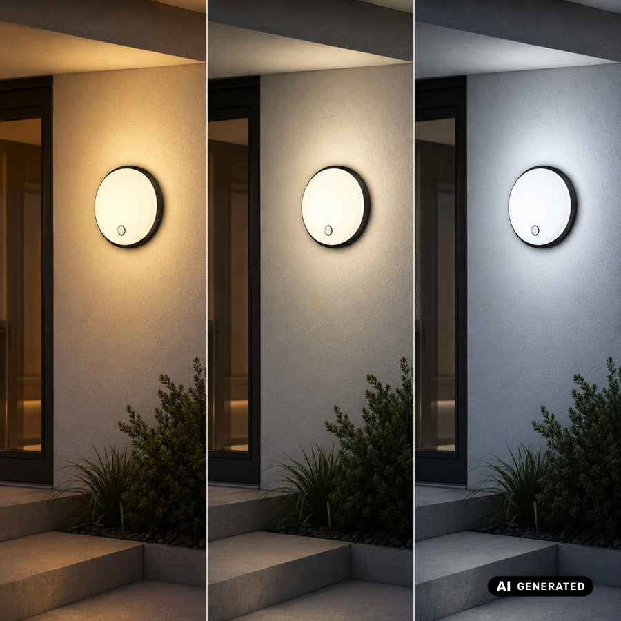 Maclean LED Light with Motion Sensor, PIR Sensor, Black, 10W/15W/18W, IP65, Color Temperature Adjustment 3000/4000/6000K, MCE535 B
