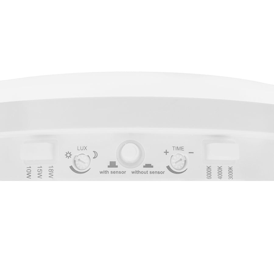 Maclean LED Lamp with Motion Sensor, PIR Sensor, White, 10W/15W/18W, IP65, Adjustable Color Temperature 3000K/4000K/6000K, MCE535 W