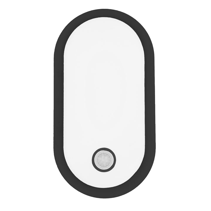 Maclean LED Motion Sensor Light, PIR sensor, black, 10W/15W/18W, IP65, adjustable color temperature 3000K/4000K/6000K, MCE534 B