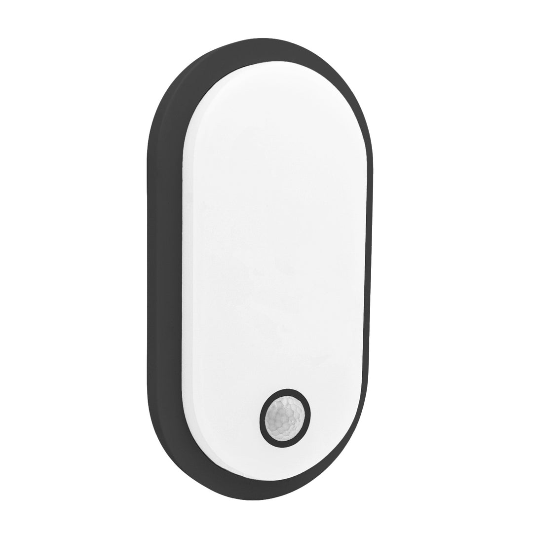 Maclean LED Motion Sensor Light, PIR sensor, black, 10W/15W/18W, IP65, adjustable color temperature 3000K/4000K/6000K, MCE534 B