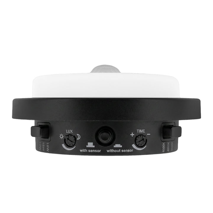 Maclean LED Motion Sensor Light, PIR sensor, black, 10W/15W/18W, IP65, adjustable color temperature 3000K/4000K/6000K, MCE534 B