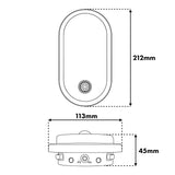 Maclean LED Motion Sensor Light, PIR sensor, black, 10W/15W/18W, IP65, adjustable color temperature 3000K/4000K/6000K, MCE534 B