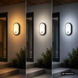 Maclean LED Motion Sensor Light, PIR sensor, black, 10W/15W/18W, IP65, adjustable color temperature 3000K/4000K/6000K, MCE534 B