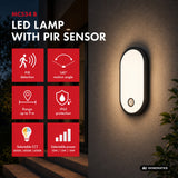 Maclean LED Motion Sensor Light, PIR sensor, black, 10W/15W/18W, IP65, adjustable color temperature 3000K/4000K/6000K, MCE534 B