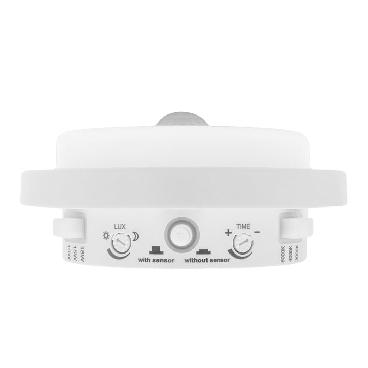 Maclean LED Light with Motion Sensor, PIR Sensor, White, 10W/15W/18W, IP65, Color Temperature Adjustable (3000K/4000K/6000K), MCE534 W