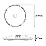 Maclean LED Ceiling Light with PIR Sensor, 15W, 1300 lm, IP54, 220–240 V~ 50/60 Hz, MCE537