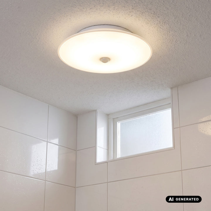 Maclean LED Ceiling Light with PIR Sensor, 15W, 1300 lm, IP54, 220–240 V~ 50/60 Hz, MCE537