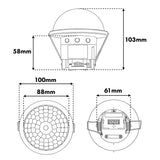 Maclean PIR Motion Sensor, flush-mounted, detection range 10x40m, 1000W/2000W, 220-240V AC, 50/60Hz, IP54, MCE822
