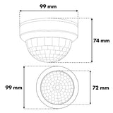 Maclean PIR Motion Sensor, Surface-Mount, Range 10x40m, 1000W/2000W, 220-240V AC, 50/60Hz, MCE823
