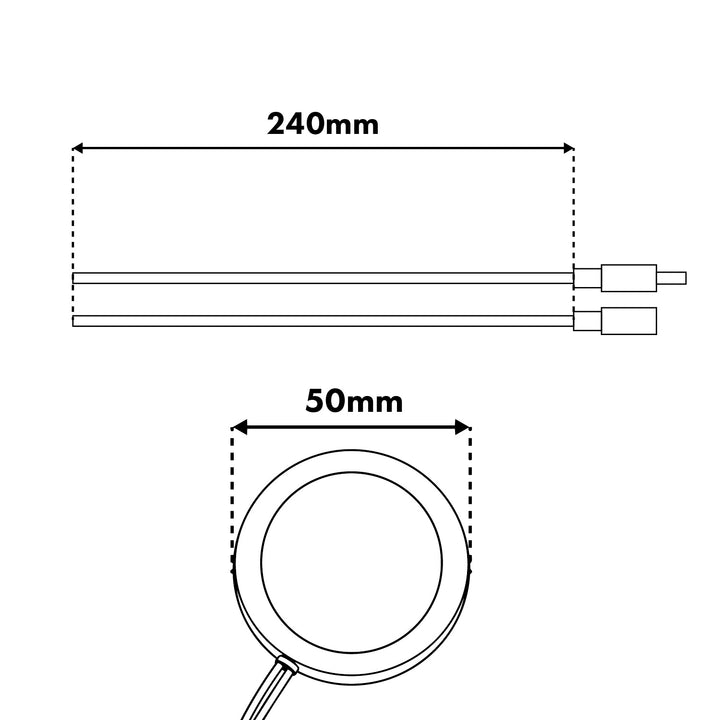 Maclean Flush-Mount Touch Switch, <40 mm, 12–24 V DC, max. load 48/96 W, MCE825