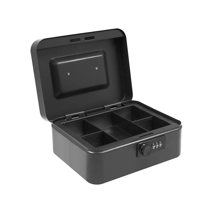 Tracer cash box, carrying handle, hidden compartment, black, Cash Saver